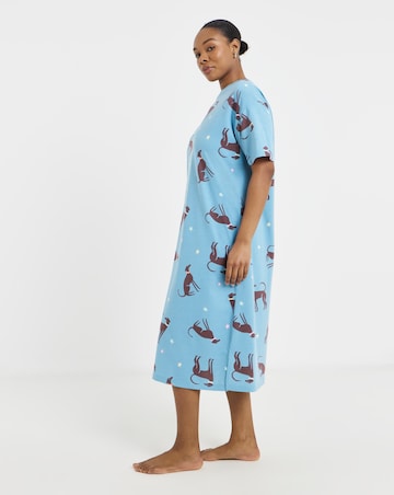 Pretty Secrets (2 Pack) Value Midi Nighties Dog Print