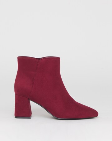 Salsa Pointed Block Heel Ankle Boots - Wide Fit (E)