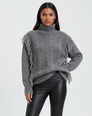 Religion Roll Neck Tassle Jumper
