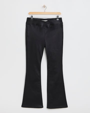 Black Coated Flare Jegging