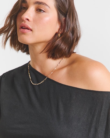 Black Off The Shoulder Mesh Top