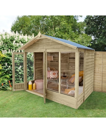 4LIFE Apex Summerhouse 8x6 - Double Door - 4 Window (Home Delivery)