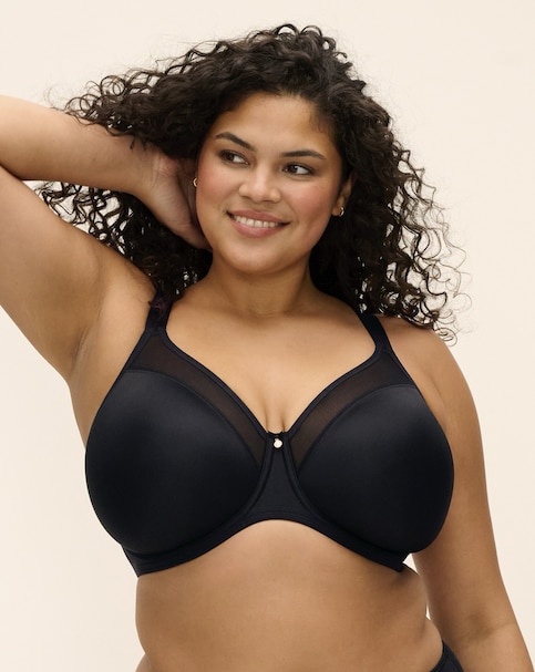 Elomi Smooth Moulded T Shirt Wired Bra Black