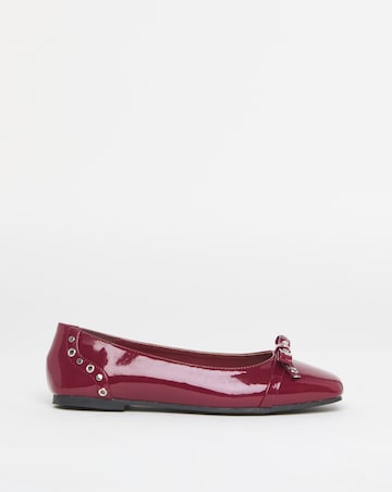 Catania Studded Bow Ballerina Shoes - Wide Fit (E)
