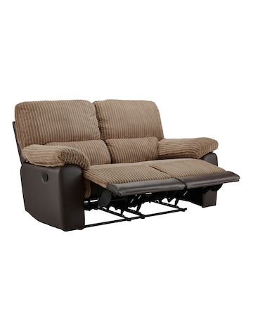Harlow Fabric/Faux Leather Recliner 2 Seater Sofa