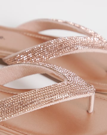 Cammy Flat Toe Post Sandals - Wide Fit (E)