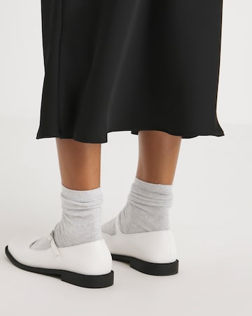 Brooke Mary Jane Square Toe Shoes - Wide Fit (E)