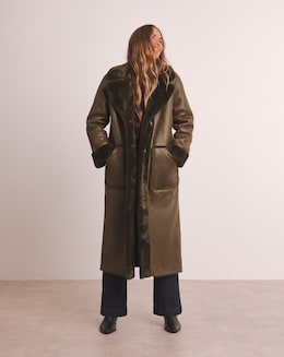 Anthology Khaki Reversible Borg Shealing Coat