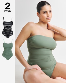 MAGISCULPT Firm Control 2 Pack Bandeau Swimsuits