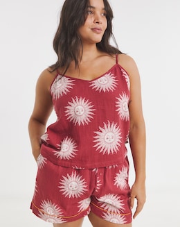 Chelsea Peers Cheesecloth Strappy Cami Top and Shorts Pyjama Set