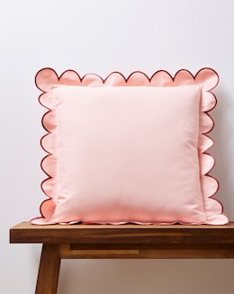 Julipa Georgia Scalloped Edge Cotton Cushion