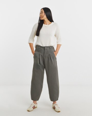 Pleat Front Cotton Chino