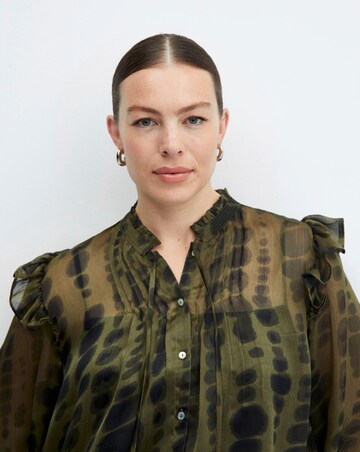Mango Satin Print Blouse