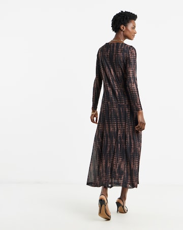 Mesh Seam Detail Care Free Dress