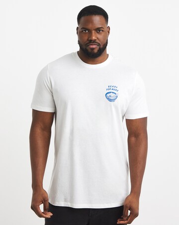 Jack & Jones Charge Back Graphic T-Shirt - White