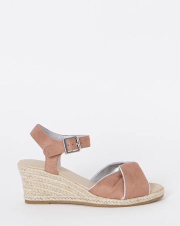 Blaze Twist Detail Espadrille Wedge Sandals - Extra Wide Fit (EEE)