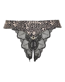 Simply Be Animal Print Open Thong