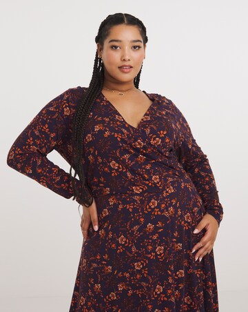 Joe Browns Joe's Favourite Purple Wrap Maxi Jersey Dress