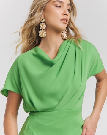 Joanna Hope Draped Midi Dress