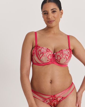 Ann Summers Love Struck Non Pad Balcony Wired Bra Mid Pink