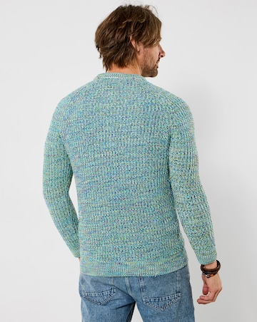 Joe Browns Summer Fresh Crew Knit - Green Multi