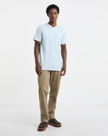 Pure Cotton V Neck T-Shirt Long