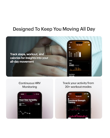 Ultrahuman Ring AIR Bluetooth Smart Ring - Brushed Rose Gold - Size 8