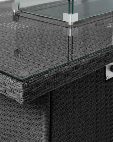 Valencia Corner Dining Set With Firepit Table