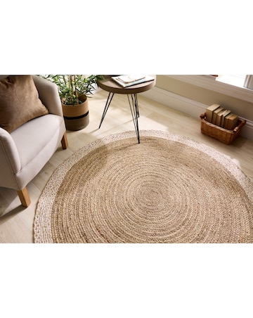 Jute Border Circle Rug