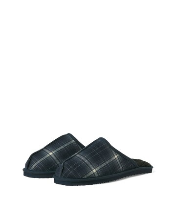 Jack & Jones Dudley Checked Slipper - Navy