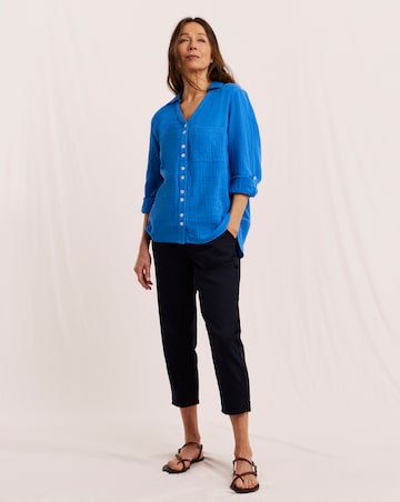 Julipa Longline Cotton Cheesecloth Shirt