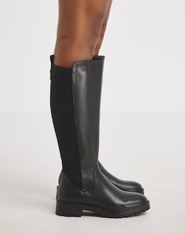 Macey Leather High Leg Boot Wide Fit (E) &amp; Standard Calf