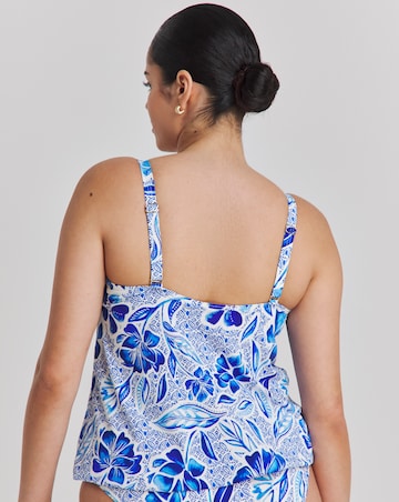 MAGISCULPT Medium Control Floral Print Bandeau Blouson Top