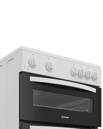 Indesit IDG6GW 60cm Gas Double Cooker - White + Installation