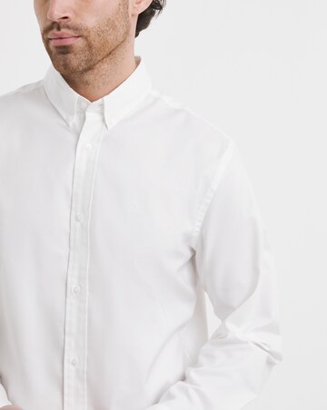 Calvin Klein Long Sleeve Regular Fit Oxford Shirt - White