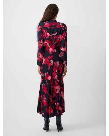 French Connection Foliage Chiara Tie Knot Neck Dress