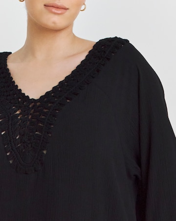 Hawaii Crochet Detail Mini Beach Dress