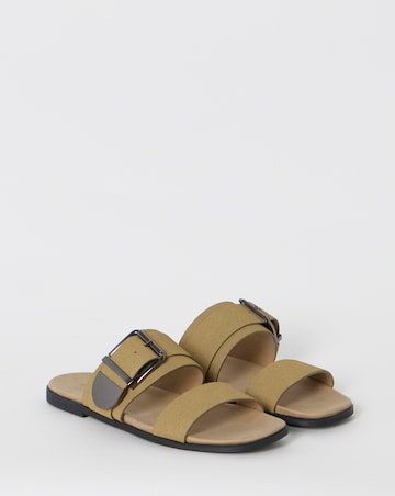 Natasha Buckle Detail Sandals - Wide Fit (E)
