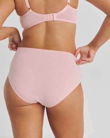 Pretty Secrets (2 Pack) Cotton Lace Full Fit Brief Knickers Pink Multi