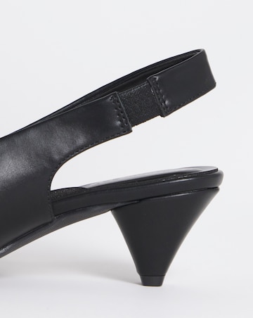 Rina Slingback Pointed Toe Heeled Shoes - Extra Wide Fit (EEE)