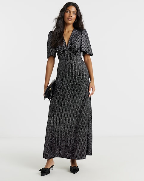 Twisted Wunder Sofia Glitter Maxi Dress