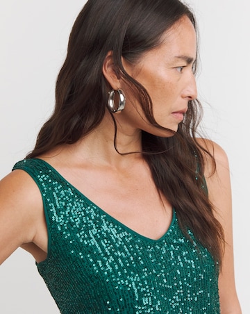 Green Sequin Vest
