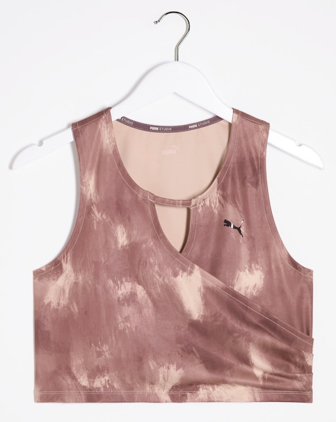 PUMA Studio All Over Print Crop Top