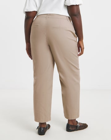 Neutral Barrel Leg Chino Trousers
