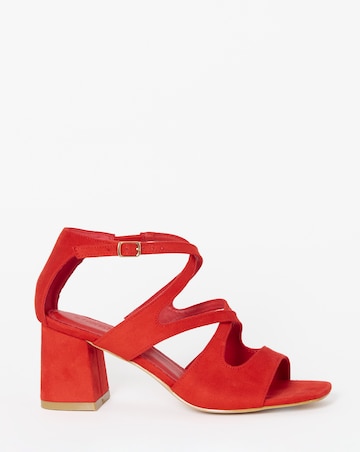 Dani Cross Over Strappy Block Heel Sandals - Extra Wide Fit (EEE)