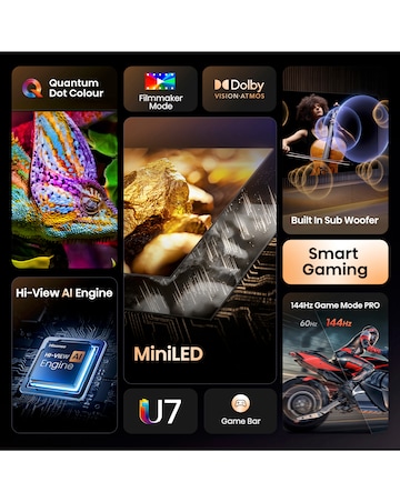 Hisense 65U7QTUK 65in Mini-LED 4K Ultra HD HDR Smart TV