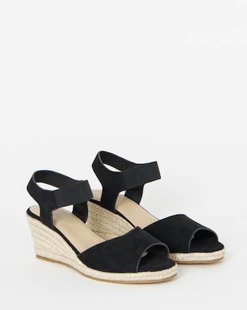Sariah Two Part Espadrille Wedge Sandals - Wide Fit (E)