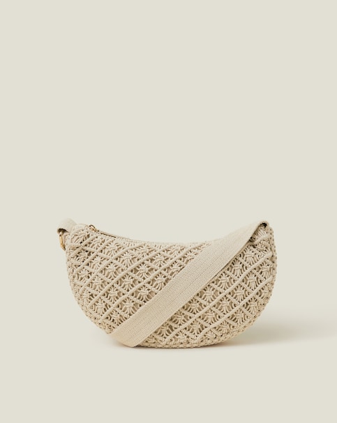 Accessorize Macrame Sling Cross-Body Bag