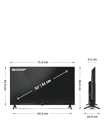 Sharp 1T-C32HD2225KB 32in Smart HD Roku Freely LED TV