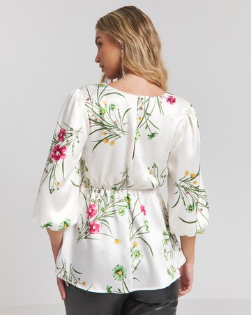 Joanna Hope Ruched Front Blouse